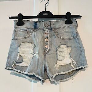 *NWT* Express 0 High Rise Women's Distressed Denim Shorts